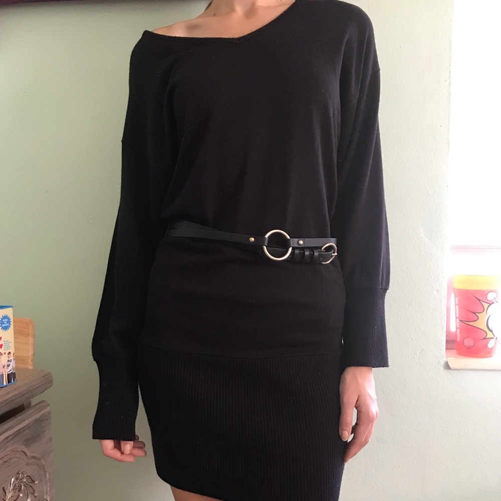 Long sleeved sweater dress